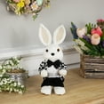 thumbnail image 2 of Northlight Boy Easter Rabbit Figurine in Checkered Jacket - 10", 2 of 6