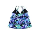 thumbnail image 2 of Beach Diva Womens Tropical Print Tankini Swim Top, Multicoloured, 8, 2 of 2