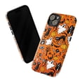 thumbnail image 3 of Halloween Cat Phone Case, Spooky Ghosts and Black Cats Pattern, Festive Orange Protective Cover for iPhone 16 15 14 13 12 11 Pro Plus Mini, 3 of 6
