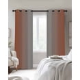 thumbnail image 3 of Dark Orange Grey Ombre Blackout Curtains 54 Inches Long for Bedroom, Modern Gradient Abstract Art Thermal Insulated Room Darkening Black Out Window Curtain Panels Grommet Drapes for Living Room, 3 of 8