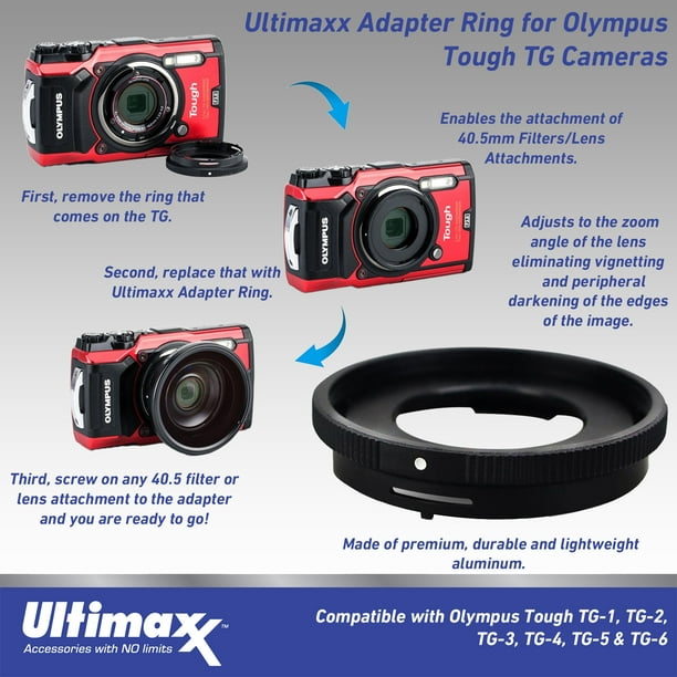 Ultimaxx Deluxe Olympus Tough TG-6 Camera Bundle – Includes: 64GB Memory Card 2x Seller's Replacement Batteries with Charger + Adapter Tube + Much - Walmart.com