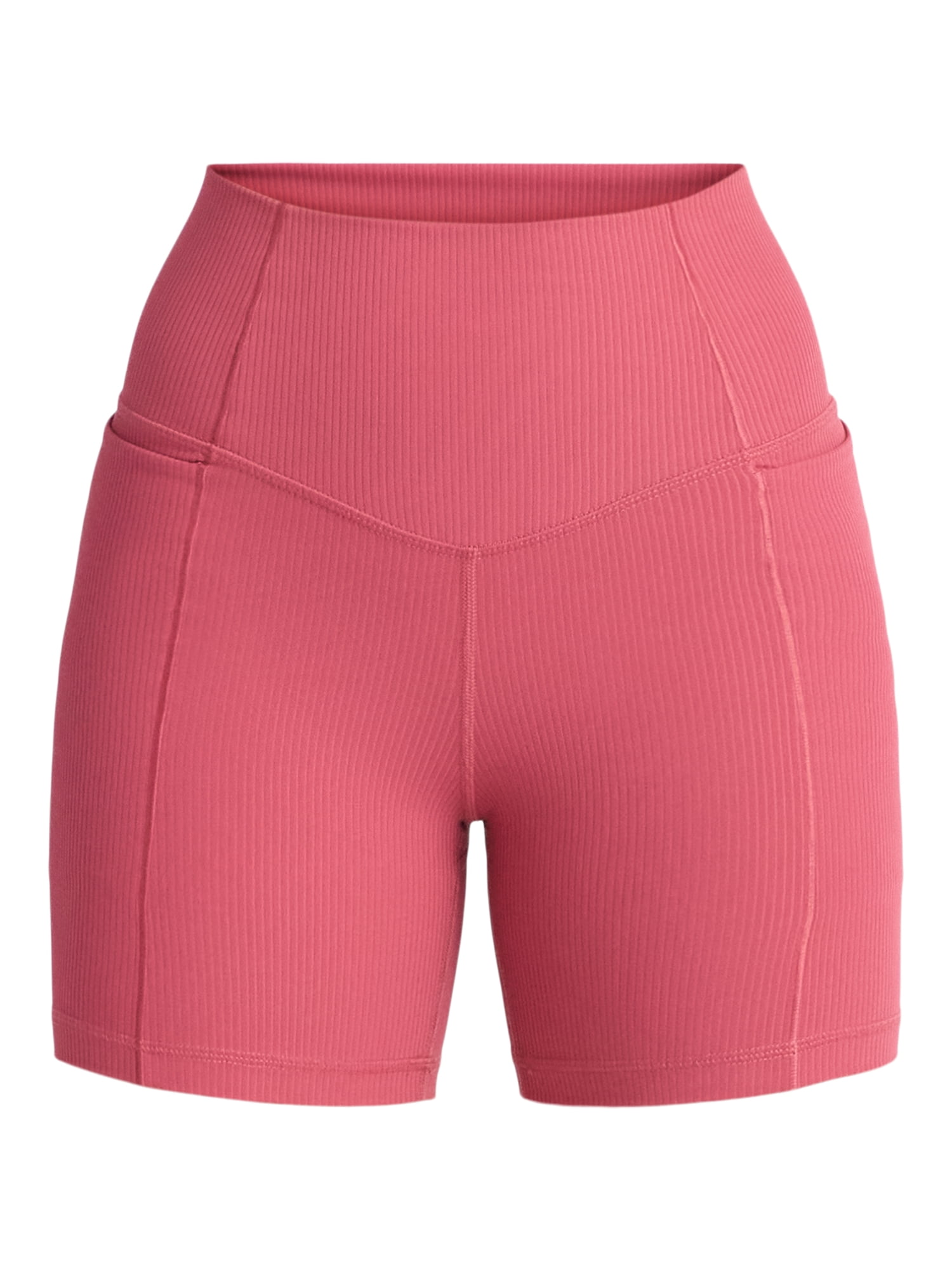 Avia Women's and Women's Plus Ribbed SoftSculpt Bike Shorts, Sizes XS-4X