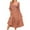 Orange, variant on RKSTN Long Sleeve Maxi Dress for Women Square Neck Casual Button Down Boho Floral Print Fall Long Dresses