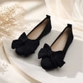 thumbnail image 6 of Viluyesy Womens Ballet Flats Round Toe Faux Suede Bow Slip On Cushioned Breathable Everyday Dressy Flat Shoes Black Size US6, 6 of 9