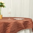 BalsaCircle 72x72 in Terracotta Square Accordion Crinkled Taffeta Table ...