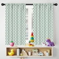 thumbnail image 5 of Blackout Kids Curtains,Green and White Checkerboard Pattern Childrens Insulated Curtains Set Of 2,Bedroom Essentials,Toddler Room Decor 42"x54", 5 of 5