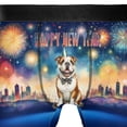 thumbnail image 4 of Happy New Year with Bulldog Fireworks Holiday Xmas Winter 2025 All Over Print Boxer Briefs Underwear for Men Dad Dog Lover Gifts Idea - 00025, 4 of 6