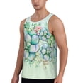thumbnail image 2 of Pofeuu Succulent Print Men's Workout Tank Tops Sleeveless Muscle Gym Shirt Quick Dry-Large, 2 of 7