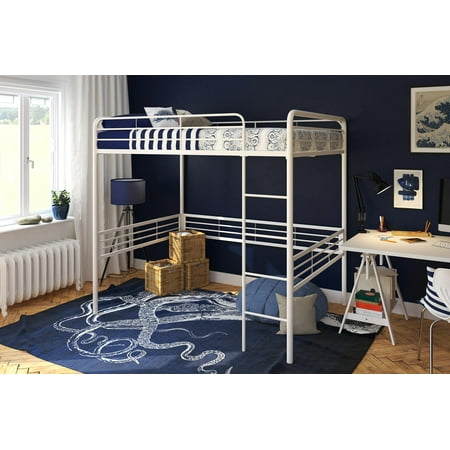 DHP Full Metal Loft Bed, Multiple Sizes and (Best Loft Beds For Small Rooms)