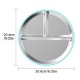thumbnail image 3 of Stainless Steel Kids Plates,Divided Toddler Plates with Silicone Suction, 3 of 6