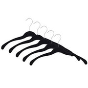 Rubbermaid Black Flocked Female Velvet Soft Micro-Fiber Hanger,5 pk