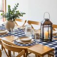thumbnail image 6 of Navy Blue Check Round 13 Inch Placemats Set of 6, Farmhouse Buffalo Plaid Blue HeatResistant Non Slip Place Mats for Dining Table, Wipeable Braided Kitchen Table Mats for Housewarming, 6 of 9