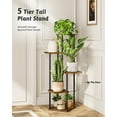 thumbnail image 7 of Bamworld Tall Plant Stand Indoor 5 Tier Metal Plant Shelf Brown Plant stand for Multiple Plants Small Plants Pots Flower Stand Pot Holder for Patio Garden Corner Balcony Living Room, 7 of 7