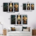 thumbnail image 4 of Designart "Awakening of Consciousness Visionary Geometry II" Modern Geometric Wall Art Set Of 3 - Gold Abstract Gallery Wall Set For Home Decor, 4 of 7