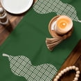 thumbnail image 3 of Green Gourd Table Runner 72 Inches, Modern Abstract Art Geometric Bed Runner Dresser Scarves Tabletop for Indoor Outdoor Parties/Ceremony/Banquet, 16" x 72", 3 of 9