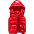 thumbnail image 1 of LinYooLi Short Down Vest for Women Sleeveless Winter Shiny Puffer Vest Coats Fashionable Jacket 2022, 1 of 5
