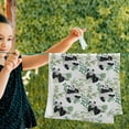 thumbnail image 3 of Dreamtimes Panda Bears Hand Towels 2 PCS, Ultra Soft and Highly Absorbent, Green Bamboo Leaves Decorative Fingertip Towel for Home, Bathroom, Kitchen, 28.3"x14.4", 3 of 5
