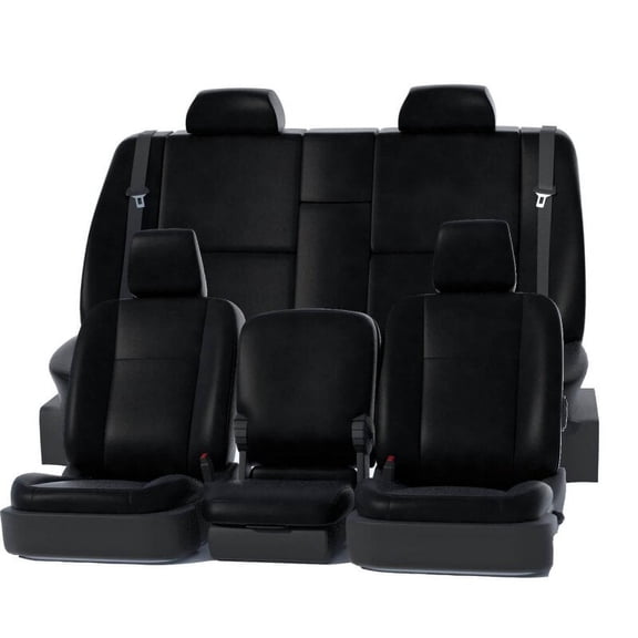 Covercraft 23-24 Chevrolet Silverado Leatherette PrecisionFitFront Row Seat Covers - Blk