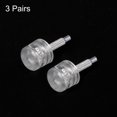 thumbnail image 3 of 3 Pairs TPU High Heel Tips Shoes Replacement Tap Caps 2.4mm Pin, 8mm Round Shape Heel Repair Caps, Transparent, 3 of 5