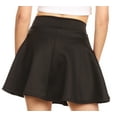 thumbnail image 2 of Sakkas Womens Basic Versatile Stretchy Flared Casual Mini Skater Skirt Made in USA - Black - Medium, 2 of 5
