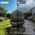 thumbnail image 4 of Alukang Outdoor Stone Sphere Water Fountain with Pump, Stacked Rock Ball Waterfall Fountain Feature with Basin, Resin Garden Water Fountain for Patio, Backyard, Yard, Deck and Landscape Decor, 4 of 8