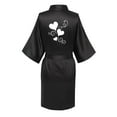 thumbnail image 3 of Teissuly Bathrobes For Women Fashionable Front And Back Printed Solid Color Ice Silk Bathrobe Sexy Home Clothing, 3 of 3