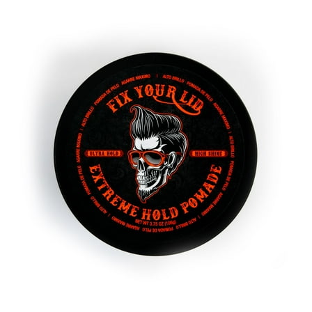 Fix Your Lid Extreme Hold Pomade, Ultra Hold High Shine Styling Hair pomade for Men, 3.75 Oz