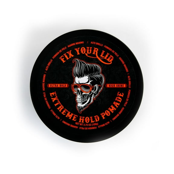 Fix Your Lid Extreme Hold Pomade, Ultra Hold High Shine Styling Hair pomade for Men, 3.75 Oz