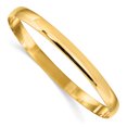 thumbnail image 1 of 14k Yellow Gold 6mm Half Round Slip On Bangle Bracelet, 1 of 6