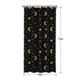 thumbnail image 5 of Black Moon Star Constellation Pattern Shower Curtain 36"x72" ,Bathroom Decorative Shower Curtains Set with 12 Hooks,Modern Waterproof Washable Shower Curtain, 5 of 6