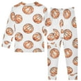 thumbnail image 2 of joogoo Watercolor Basketballs Pajamas Set Long Sleeve Soft Cotton Sleepwear 2 Piece 24M, 2 of 7