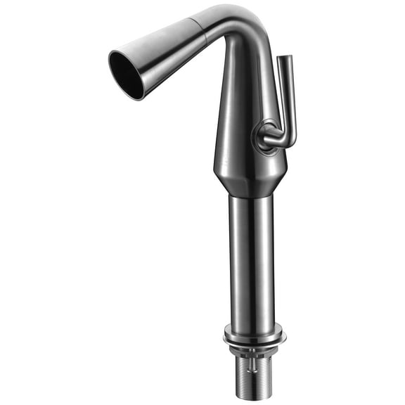 ALFI brand AB1792-BN Brushed Nickel Single Hole Tall Cone Waterfall Bathroom Faucet