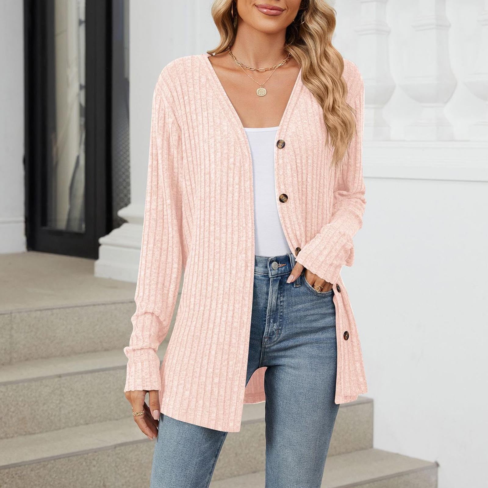 Fccrian Cardigan Court En Tricot à Manches 3/4 Ouvert Sur Le Devant Pour Femme - Boléro élégant De Couleur Unie à Col En V - Veste Courte Ajustée Pour Femme, Blanc, S