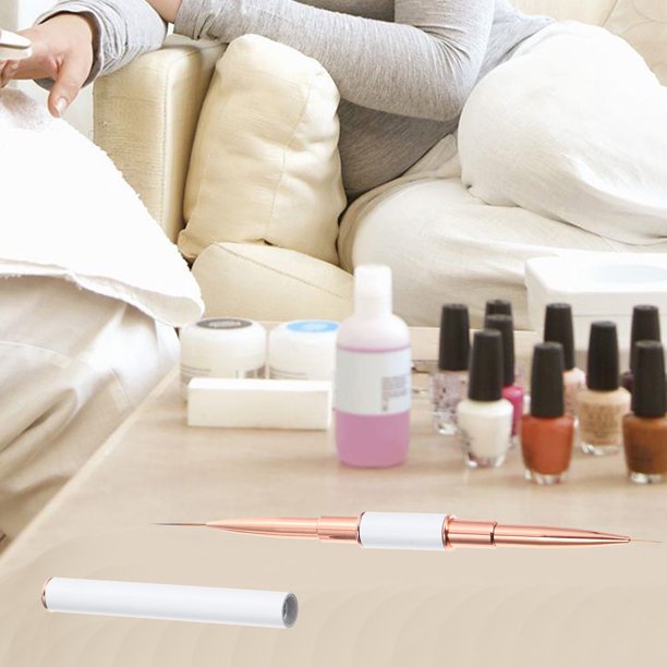 Hytrove Herramienta De Nail Art Con Pincel De Doble Extremo Y Material Resistente