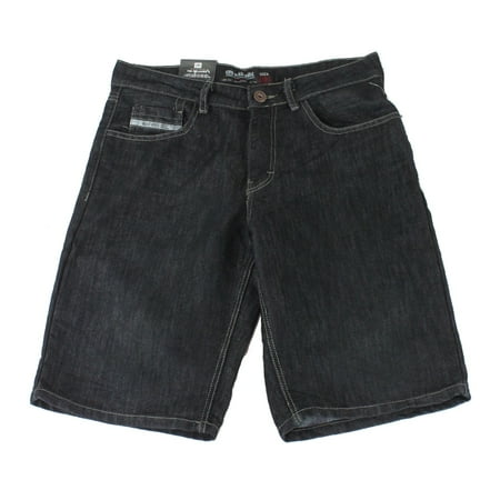 Logo Cotton Shorts - Mens Blue Denim Relaxed Logo Printed Shorts $48 50