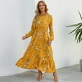 thumbnail image 5 of 2023 Sping Summer Bohemian Women Maxi Dress Casual Long Sleeve High Waist Beach Woman Chiffon Dresses Floral Vestidoes Mujer New, 5 of 5