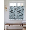 thumbnail image 2 of Teal Blue Starfish Living Room Curtains 2 Panel, Coastal Ocean Summer Sea Nautical Cafe Window Treatment, Farmhouse Bedroom Bathroom Kitchen Curtains Drapes 104"x54", 2 of 6