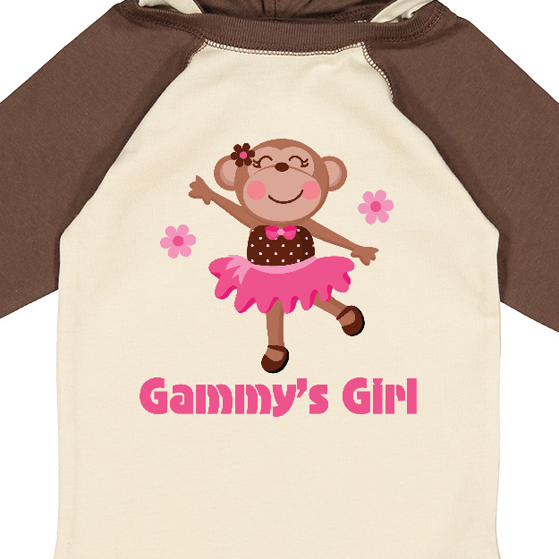 Inktastic Gammy's Girl Monkey Girls Long Sleeve Baby Bodysuit - image 3 of 4