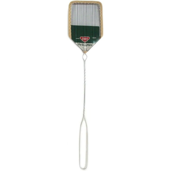 Enoz Flyswatter Wire Mesh Head Foldable Metal Handle - Indoor Outdoor Use - 3 Pack Green