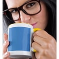 thumbnail image 2 of 3drose, Print of Medium Blue Denim, 11oz Two-tone Yellow Mug, 2 of 6