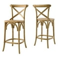 thumbnail image 6 of Counter Stool Chair, Natural, Wood, Bar Pub Cafe Bistro Dining Kitchen Hospitality Restaurant, Modern Contemporary HB33825, 6 of 11