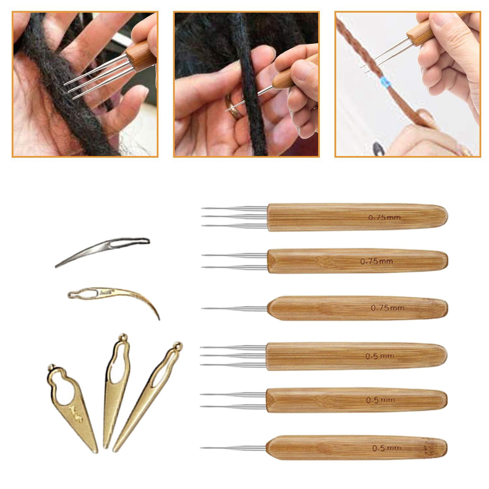 Yunhgft Pcs Dreadlock Crochet Hook Tool, Braid Hair Dreadlocks Needle Weaving Crochet