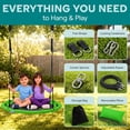 thumbnail image 4 of SereneLife 40” Flying Saucer Swing with Hang Kit and Center Spinner, Hanging Tree Round Circular Play Set w/ Rope Straps, Cushion Padded Metal Frame, Polyester Fabric Seat, for Kids & Adult, 4 of 7