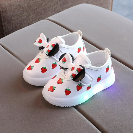 

DAETIROS Versatile Bowknot Casual Baby Girls Shoes White