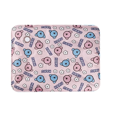 Cooling Gel Ice Mat for Dogs & Cats with Adorable Cartoon Bear Print Self-Cooling Technology No Electricity Needed Non-Toxic & Leak-Proof Reusable Summer Sleeping Pad