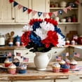 thumbnail image 6 of JeashCHAT Artificial Chrysanthemum Flowers, Patriotic Flowers, 4th of July Fake Silk Flowers for Home Decor Indoor Memorial Day Table Centerpiece, 15.75 Inch, 6 of 6