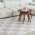 thumbnail image 3 of Rug Branch Eclipse Checkered Beige Brown Indoor Soft Area Rug - 4x6, 3 of 4