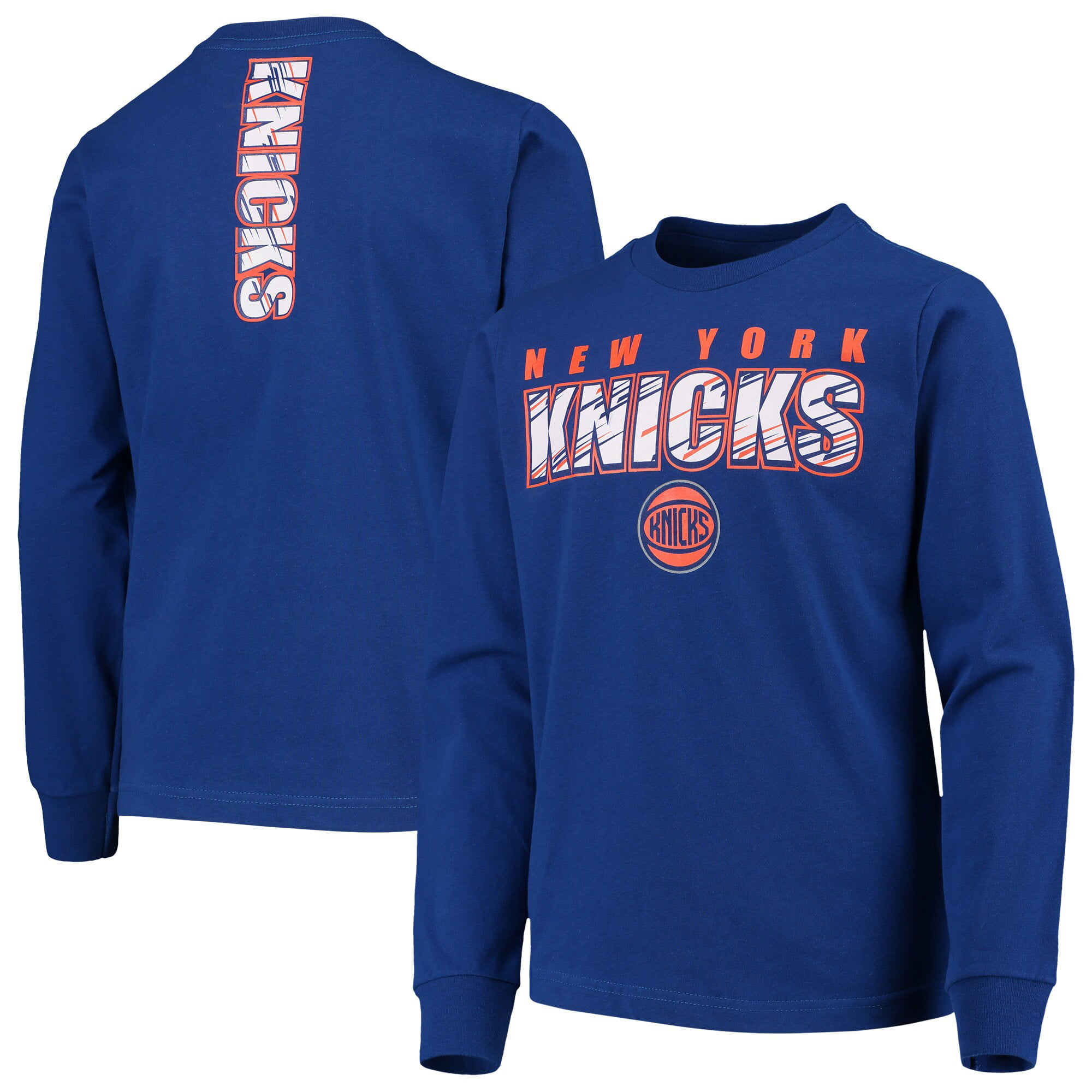 Youth Blue New York Knicks Team Long Sleeve T-Shirt - Walmart.com ...