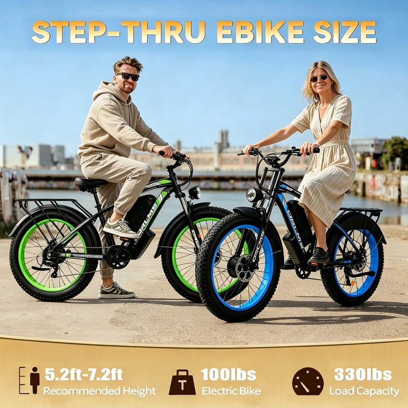 5000W Peak Electric Bike, 60V 25AH Battery Ebike for Adults, Dual Motor AWD Ebike 50MPH 21-Speed ,Long Range Mountain EBike with 26" x 4.0 Fat Tire, All-Road Mountain Bike UL2849, Christmas Gift