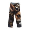 thumbnail image 3 of Lsque Steampunk Squirrel Pilot Print Men's Pajama Pants, Lounge Pant - Comfortable Home Wear,Elastic Waistband, Stylish Design-Medium, 3 of 9